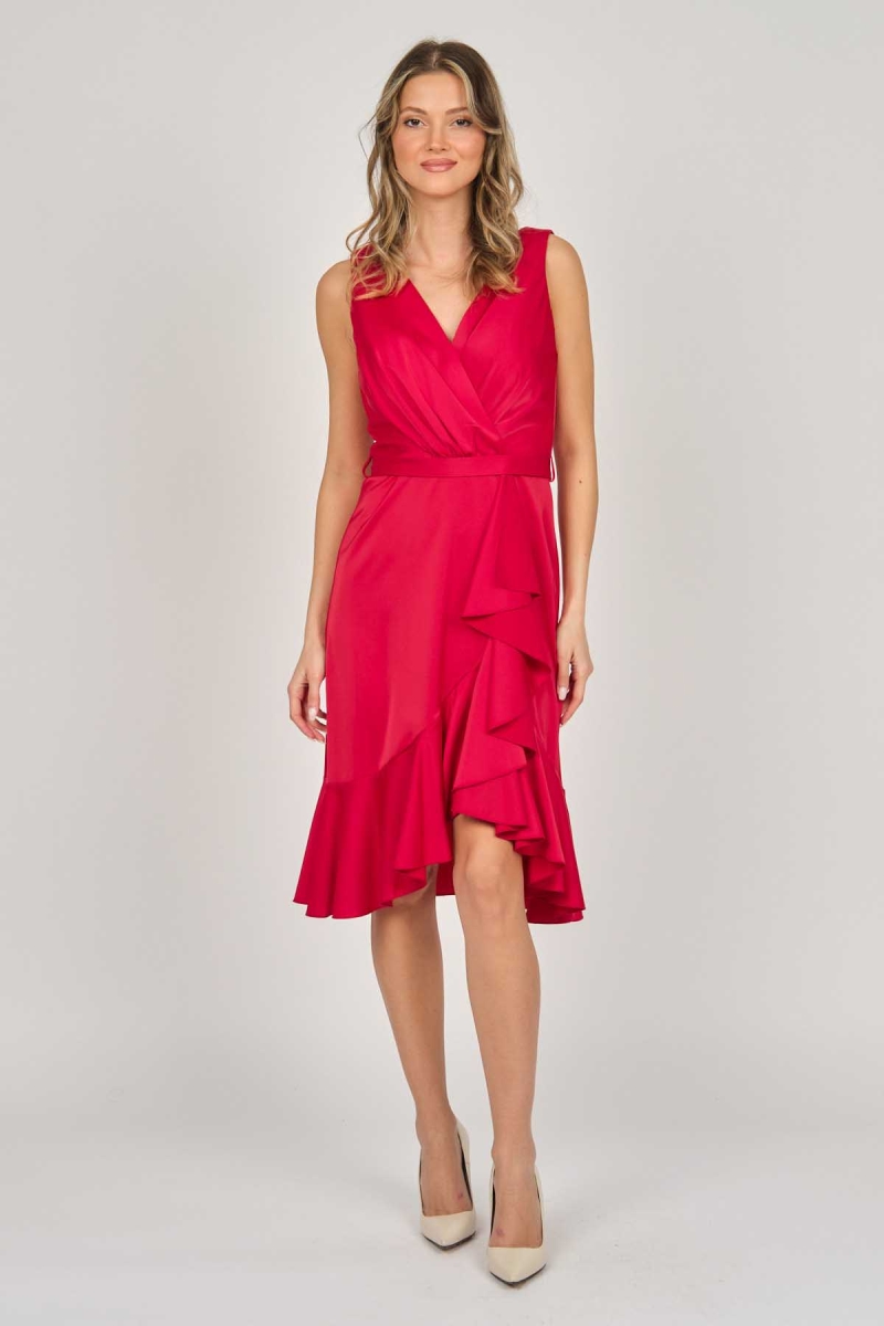 Doridorca Kadın Kısa Abiye Elbise 5923066 Kırmızı Kırmızı