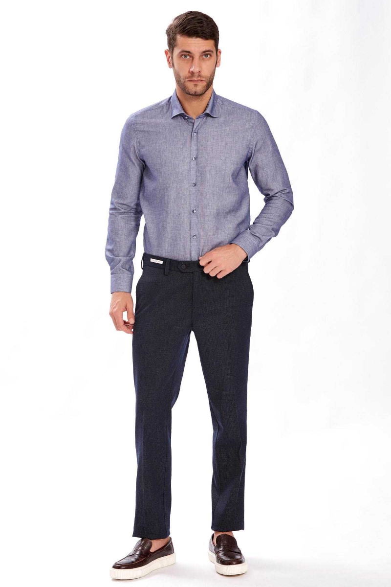 Ecer Erkek Odessa Regular Fit Pantolon 0371636120 Lacivert Lacivert