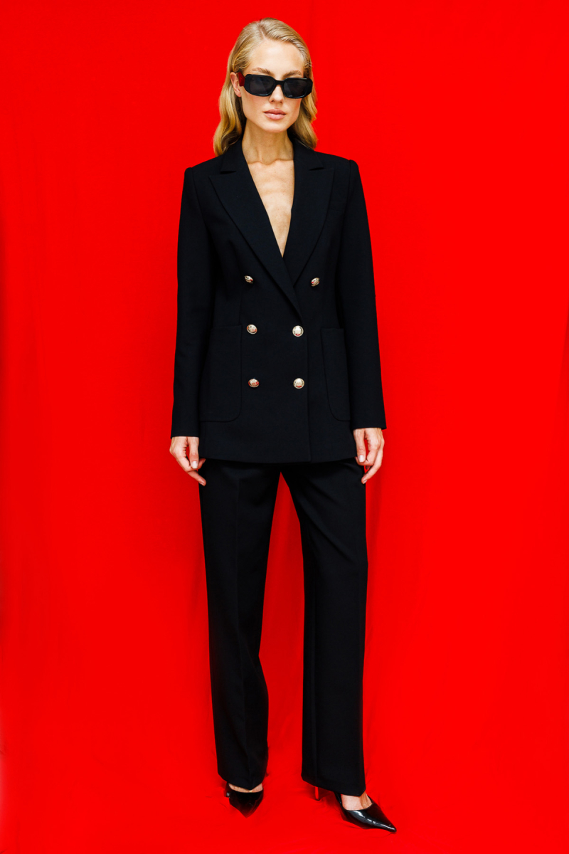 Ekol Kadın Bol Paça Cepsiz Pantolon 1047 Siyah Siyah