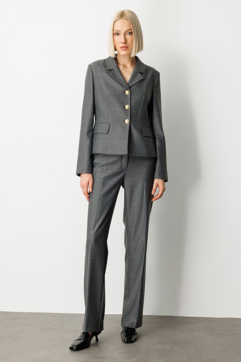 Ekol Kadın Cepsiz Boru Paça Pantolon 5051 Antrasit Antrasit