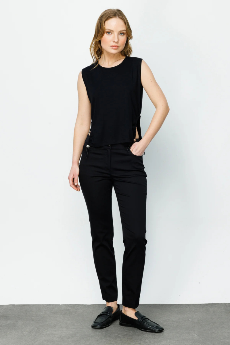 Ekol Kadın Dar Paça Cepli Pantolon 3002 Siyah Siyah