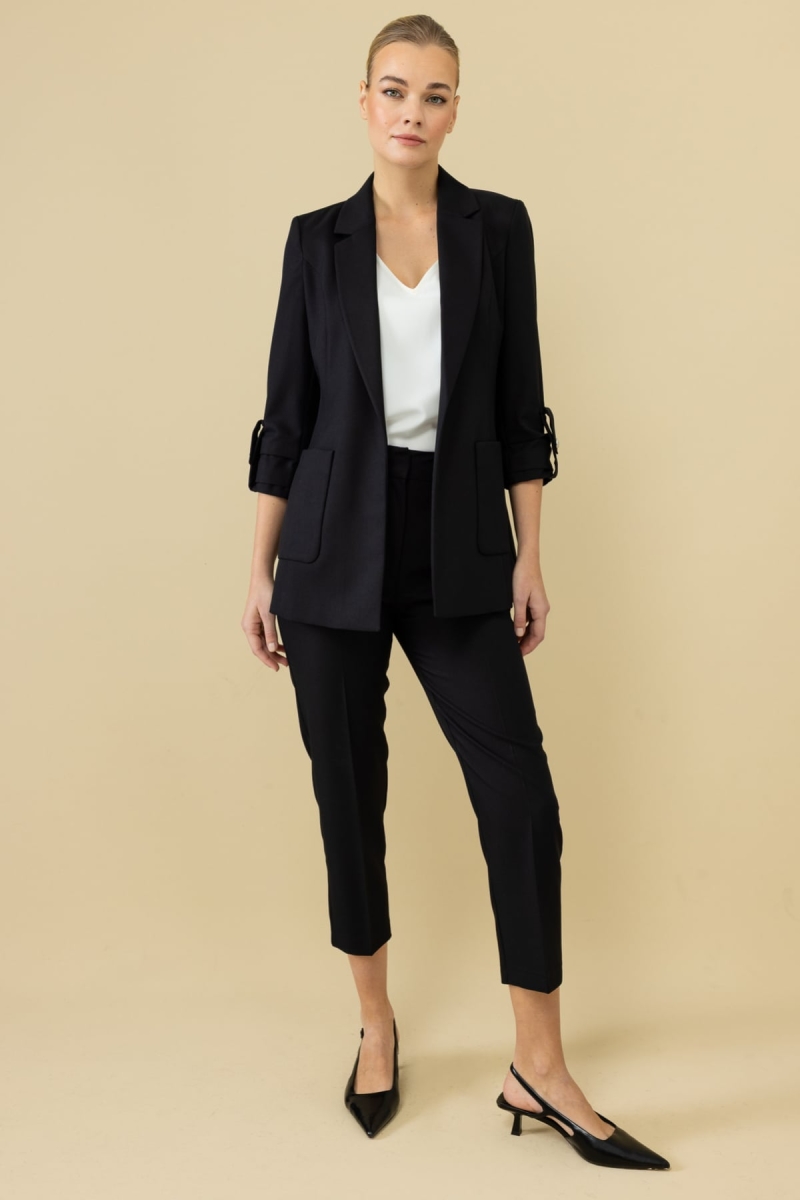 Ekol Kadın Dar Paça Yan Cepli Pantolon 4132 Siyah Siyah