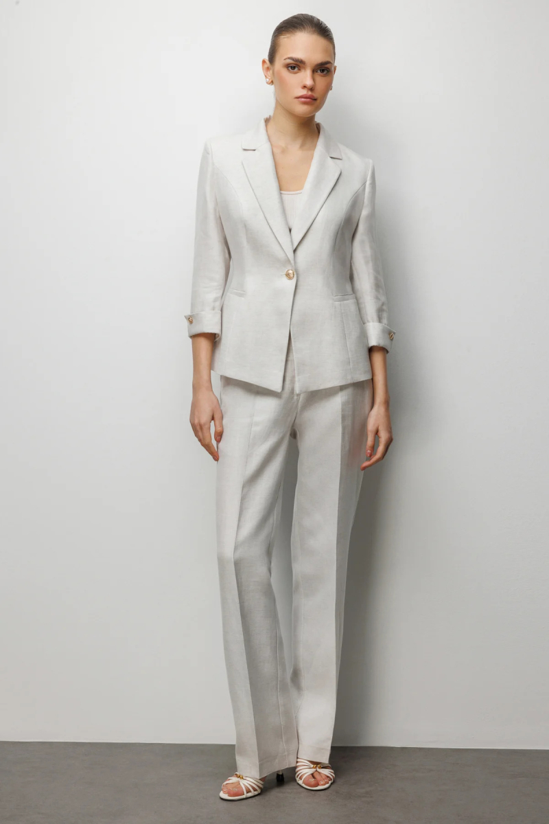 Ekol Kadın Düz Kesim Yan Cepli Pantolon 1026 Naturel NATUREL