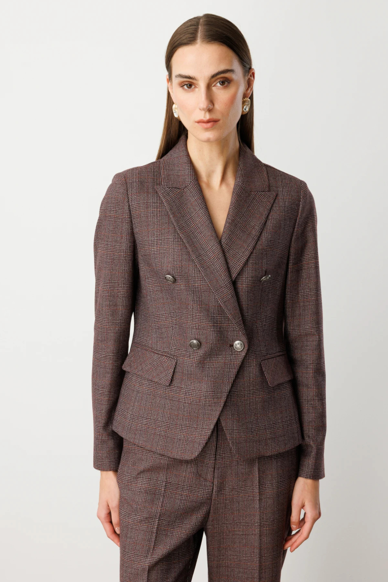 Ekol Kadın Omzu Vatkalı Kapak Cepli Ceket 5161 Bordo Bordo