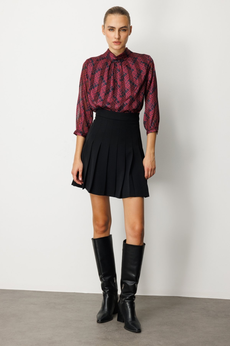 Ekol Kadın Piliseli Tenis Etek 2005 Siyah Siyah