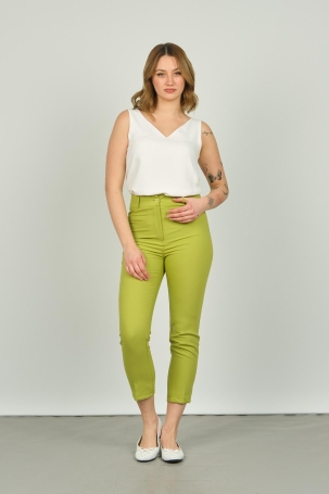 FA Pantolon Kadın Bilek Boy Dar Kalıp Pantolon 7410 Fıstık Yeşili Fıstık Yeşili