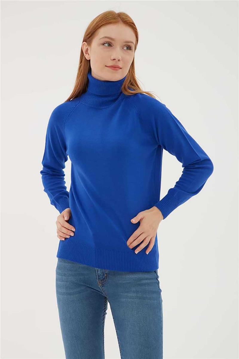 Fashion Friends Kadın Balıkçı Yaka Kazak 23K0401K1 Saks Saks