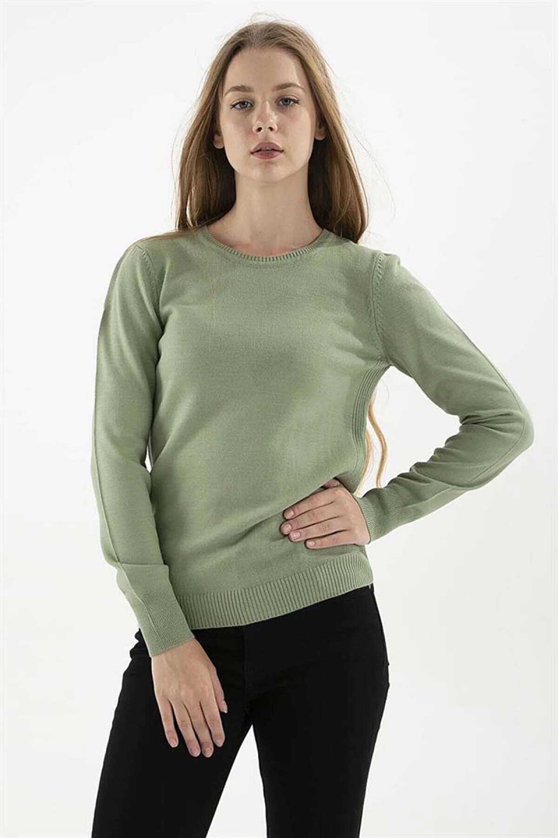 Fashion Friends Kadın Bisiklet Yaka Kazak 23K0245K1 Çağla Çağla