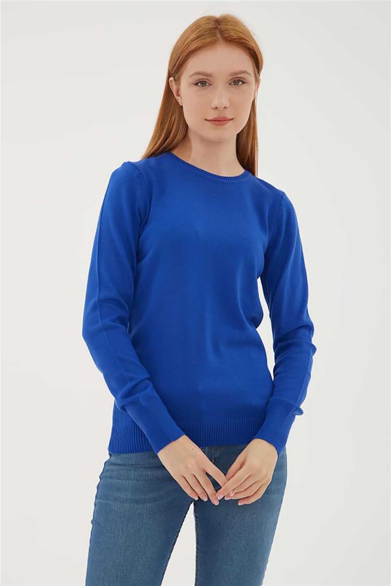 Fashion Friends Kadın Bisiklet Yaka Kazak 23K0245K1 Saks Saks