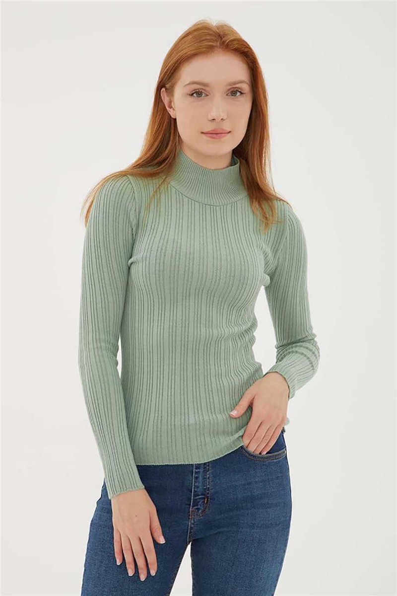 Fashion Friends Kadın Yarım Balıkçı Kazak 23K0389K1 Çağla Çağla