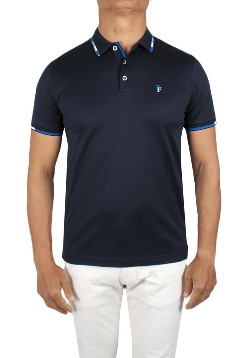Formenti Erkek Polo Yaka %100 Pamuk T-Shirt FSP_1502 Koyu Lacivert Koyu Lacivert