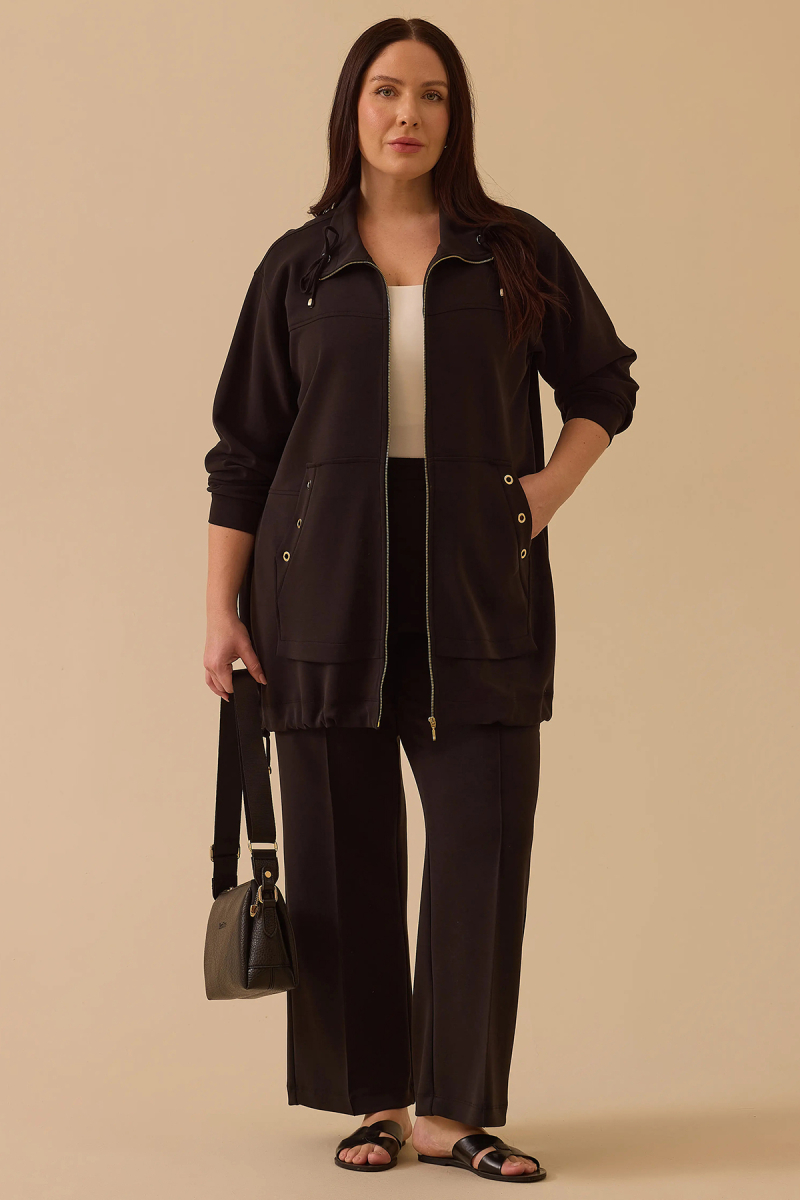 Galaxi Kadın Büyük Beden Bol Paça Eşofman Altı 4018 Siyah Siyah