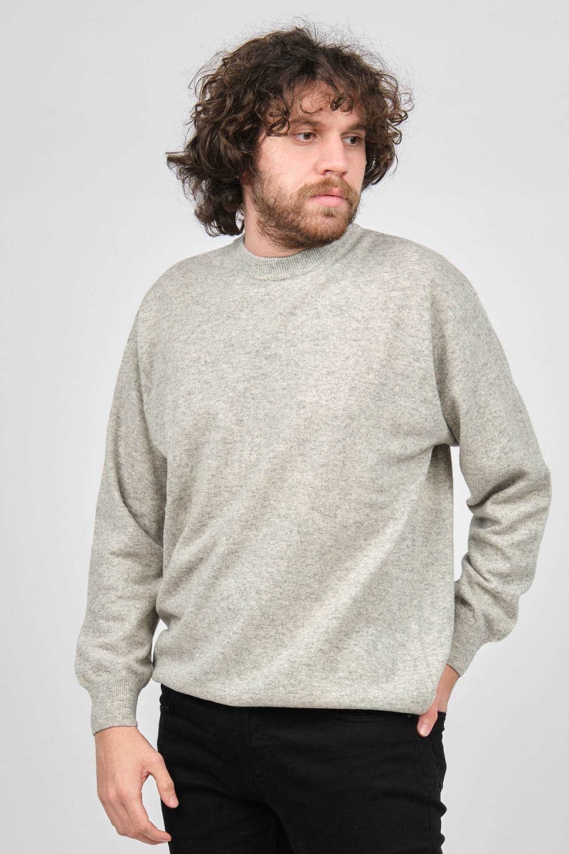 Ida Erkek Lambswool Bisiklet Yaka Kazak 0593154 Gri Gri