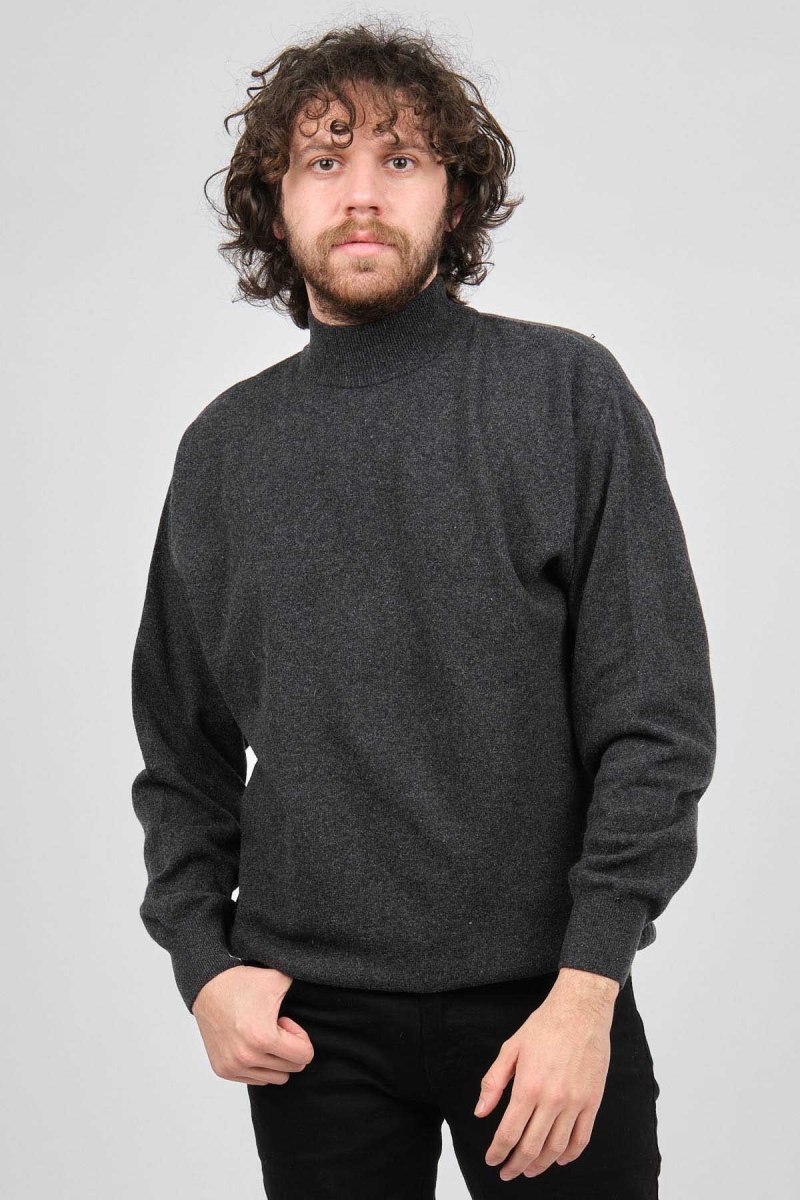 Ida Erkek Lambswool Yarım Balıkçı Kazak 0593161 Antrasit Antrasit