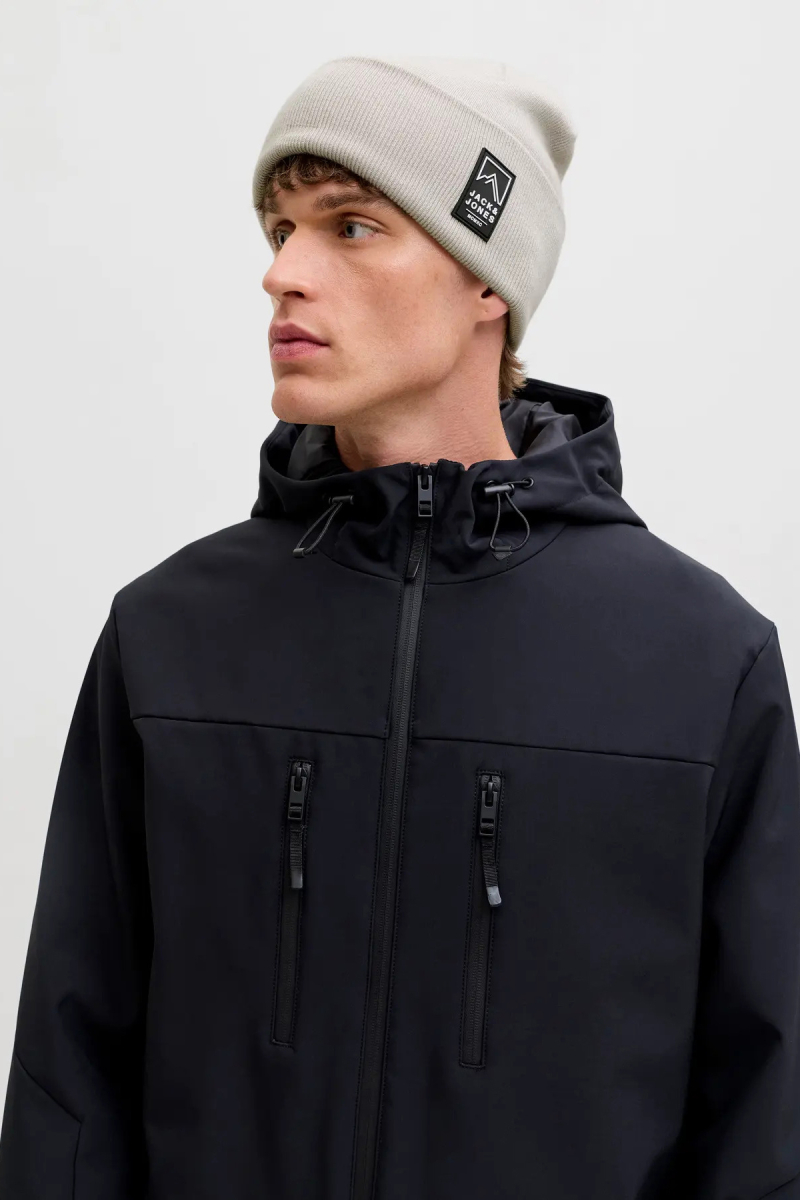 Jack & Jones Erkek Jacalpes Logo Detaylı Örme Bere 12286472 Gri Gri