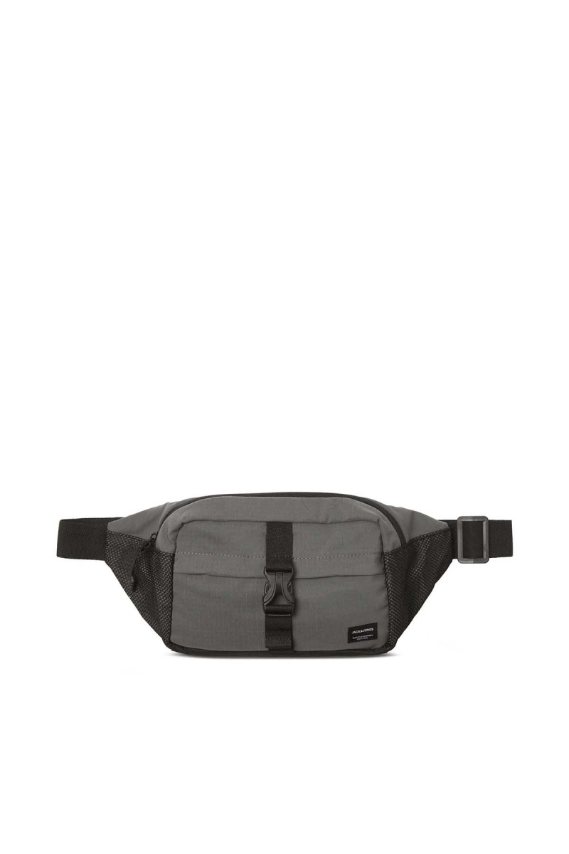 Jack & Jones Erkek Jacashford Logo Detaylı Bel Çantası 12233476 Asfalt Asfalt