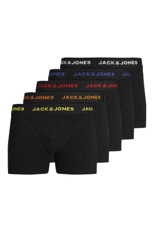 Jack & Jones Erkek Jacblack 5'li Boxer 12242494 Siyah Siyah