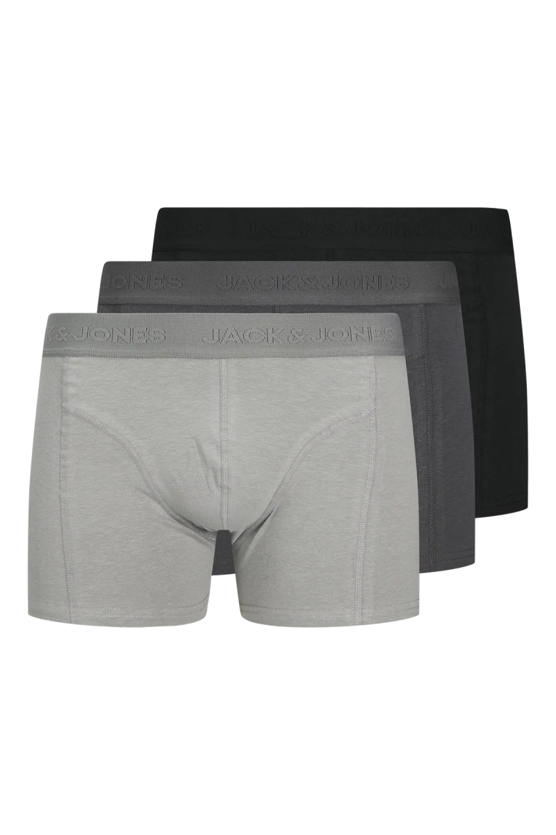 Jack & Jones Erkek Jacordınary 3'lü Boxer 12275575 Siyah-K.Gri SİYAH-K.GRİ