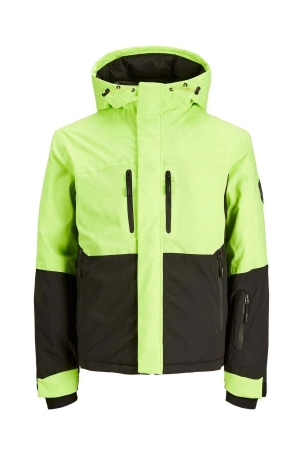 Jack & Jones Erkek Jcoalpıne Kapüşonlu Su Geçirmez Softshell Mont 12241637 Neon Yeşil NEON YEŞİL