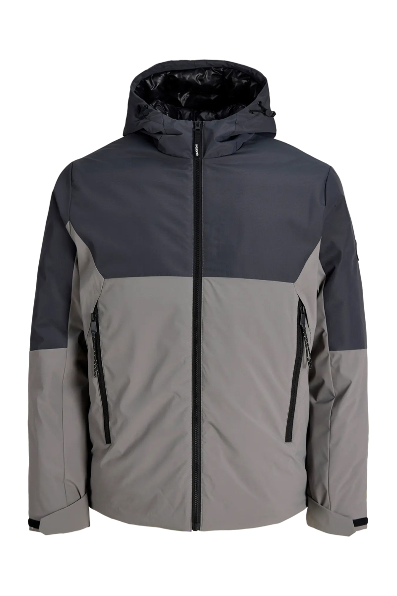 Jack & Jones Erkek Jcoclub Kapüşonlu Su İtici Şişme Mont 12299812 Asfalt Asfalt