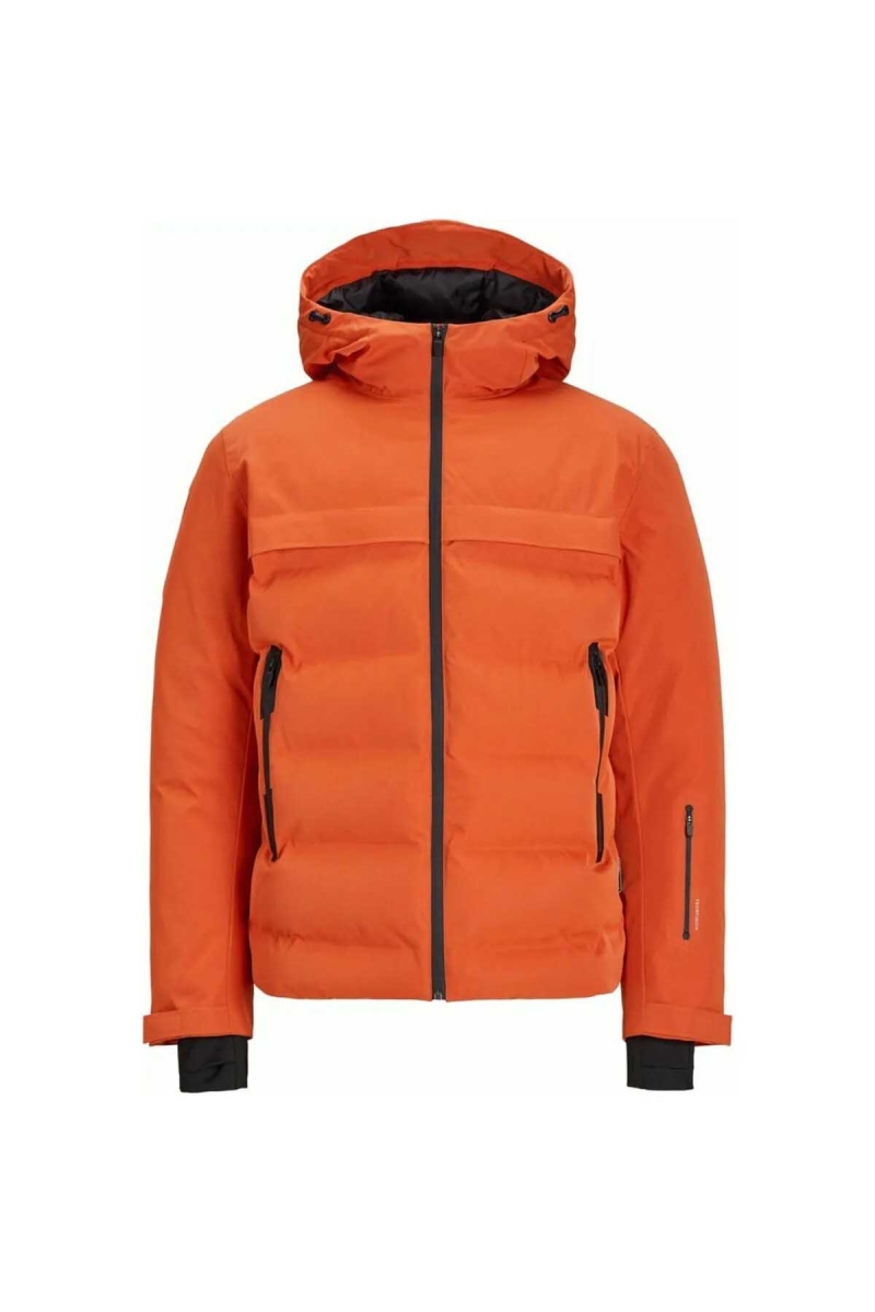 Jack & Jones Erkek Jcotarwin Puffer Şişme Mont 63412225287 Oranj Oranj