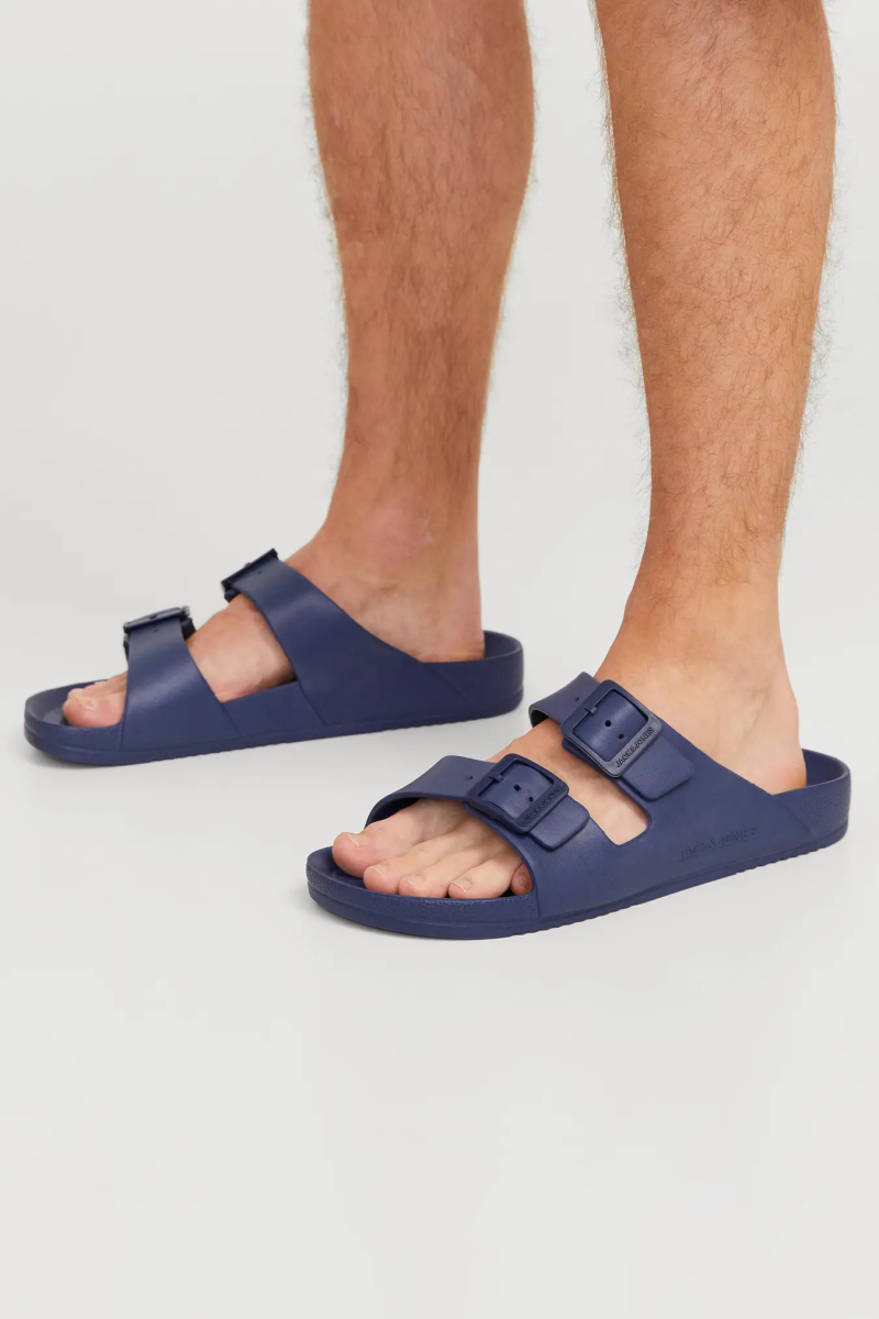 Jack & Jones Erkek Jfwcroxton Çift Bantlı Sandelet Terlik 12204004 Lacivert Lacivert