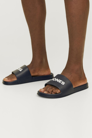 Jack & Jones Erkek Jfwlarry Yazı Detaylı Terlik 12251249 Antrasit Antrasit