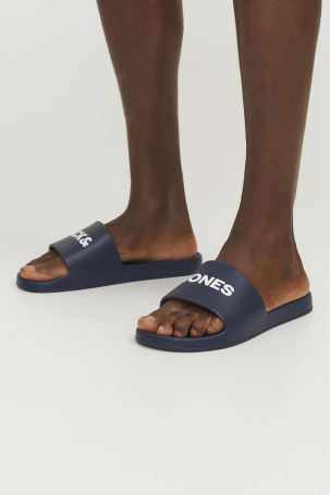 Jack & Jones Erkek Jfwlarry Yazı Detaylı Terlik 12251249 Lacivert Lacivert