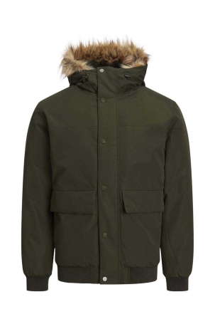 Jack & Jones Erkek Jjchamp Kapüşonlu Mont 12236822 Koyu Yeşil Koyu Yeşil