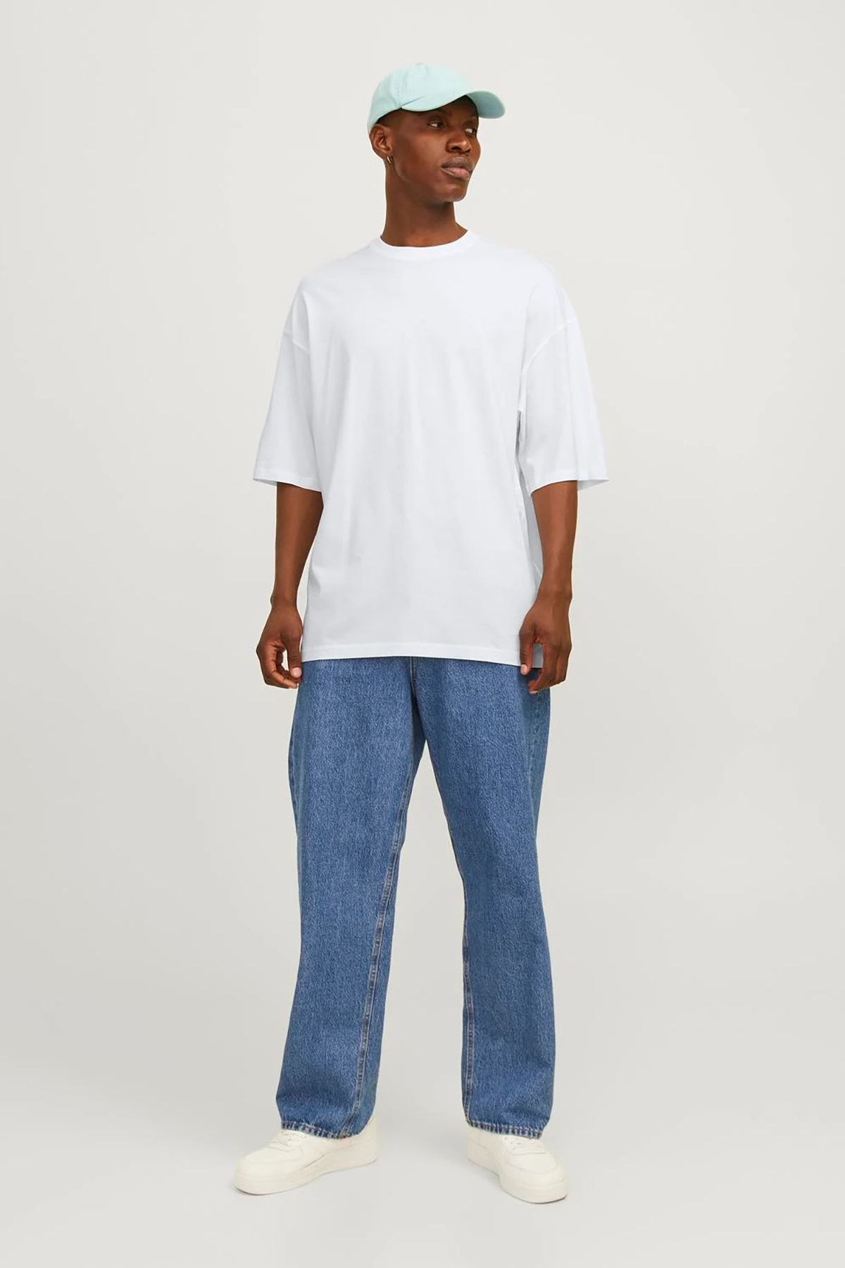 Jack & Jones Erkek Jjecharge Bisiklet Yaka Oversize %100 Pamuk T