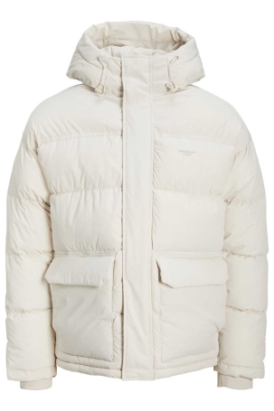 Jack & Jones Erkek Jorsence Puffer Kapüşonlu Mont 63412215144 Bej Bej