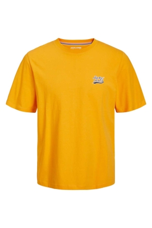 Jack & Jones Erkek Jortrevor Bisiklet Yaka T-Shirt 12227773 Sarı Sarı
