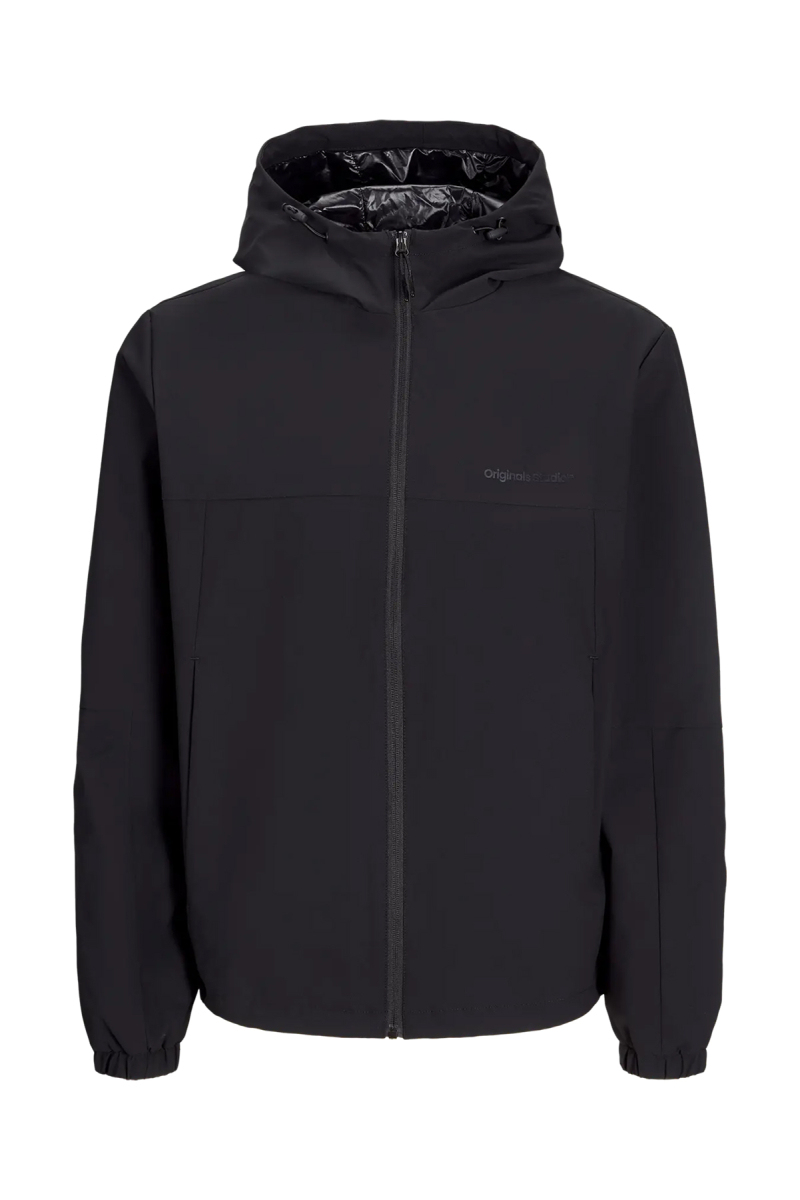 Jack & Jones Erkek Jorvesterbro Kapüşonlu Suya Dayanıklı Mevsimlik Mont Ceket 12272898 Siyah Siyah