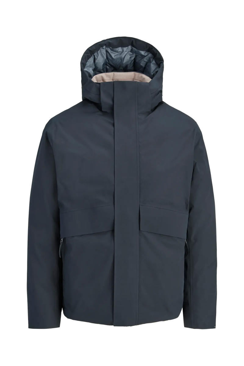 Jack & Jones Erkek Jprblamoon Kapüşonlu Su Geçirmez Puffer Mont 12301654 Lacivert Lacivert