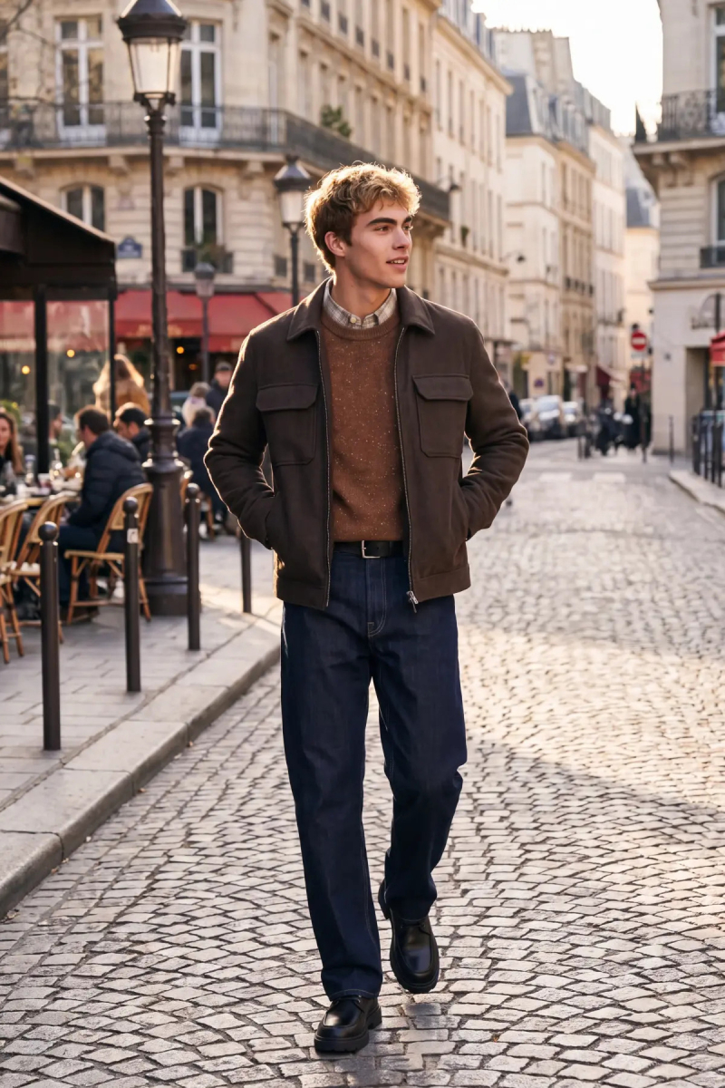 Jack & Jones Erkek Jprbluwakefıeld Suya Dayanıklı Yün Mont 12300742 Çikolata Kahve ÇİKOLATA KAHVE