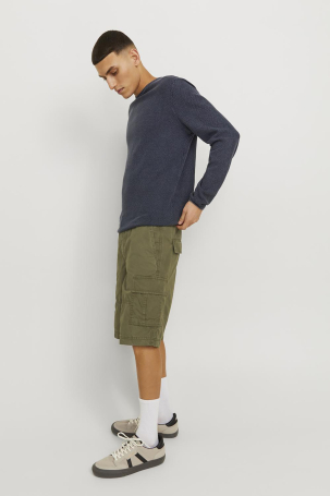 Jack & Jones Erkek Jpstcole %100 Pamuk Kargo Şort 12253222 Haki Haki