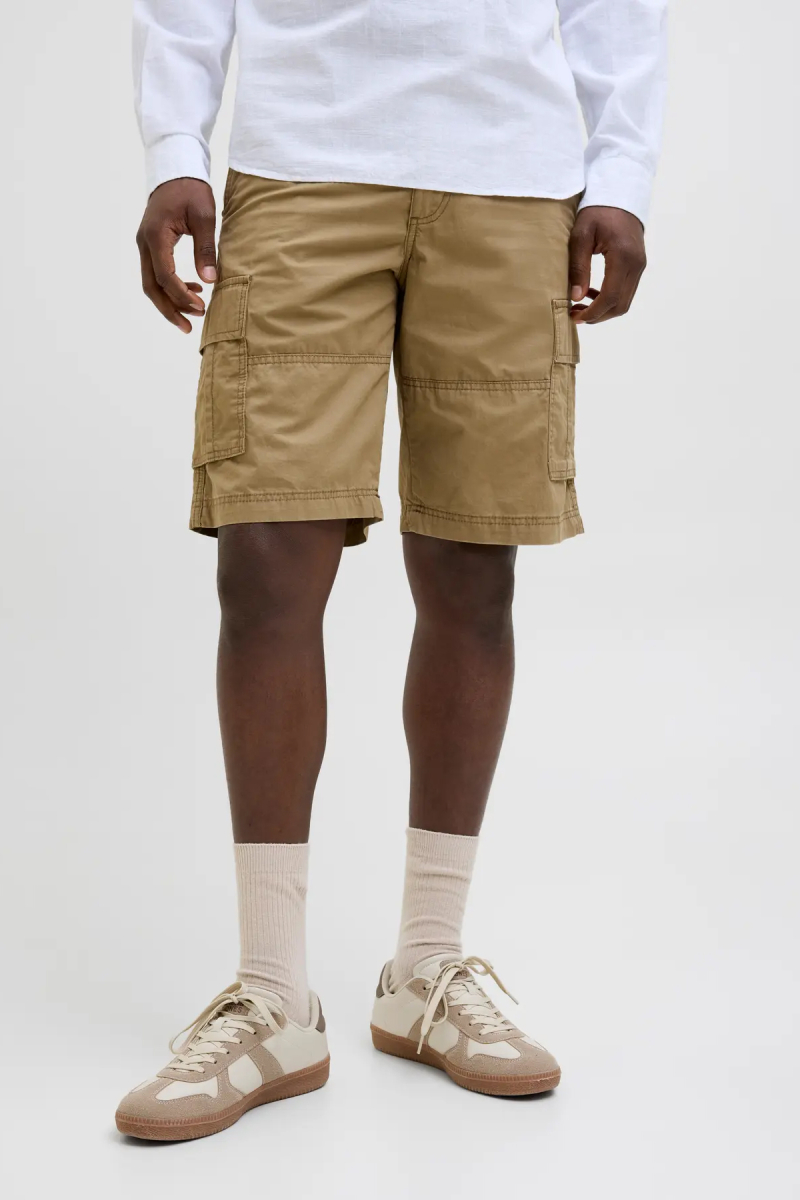 Jack & Jones Erkek Jpstcole Rahat Kalıp %100 Pamuk Kargo Şort 12274389 Camel Camel