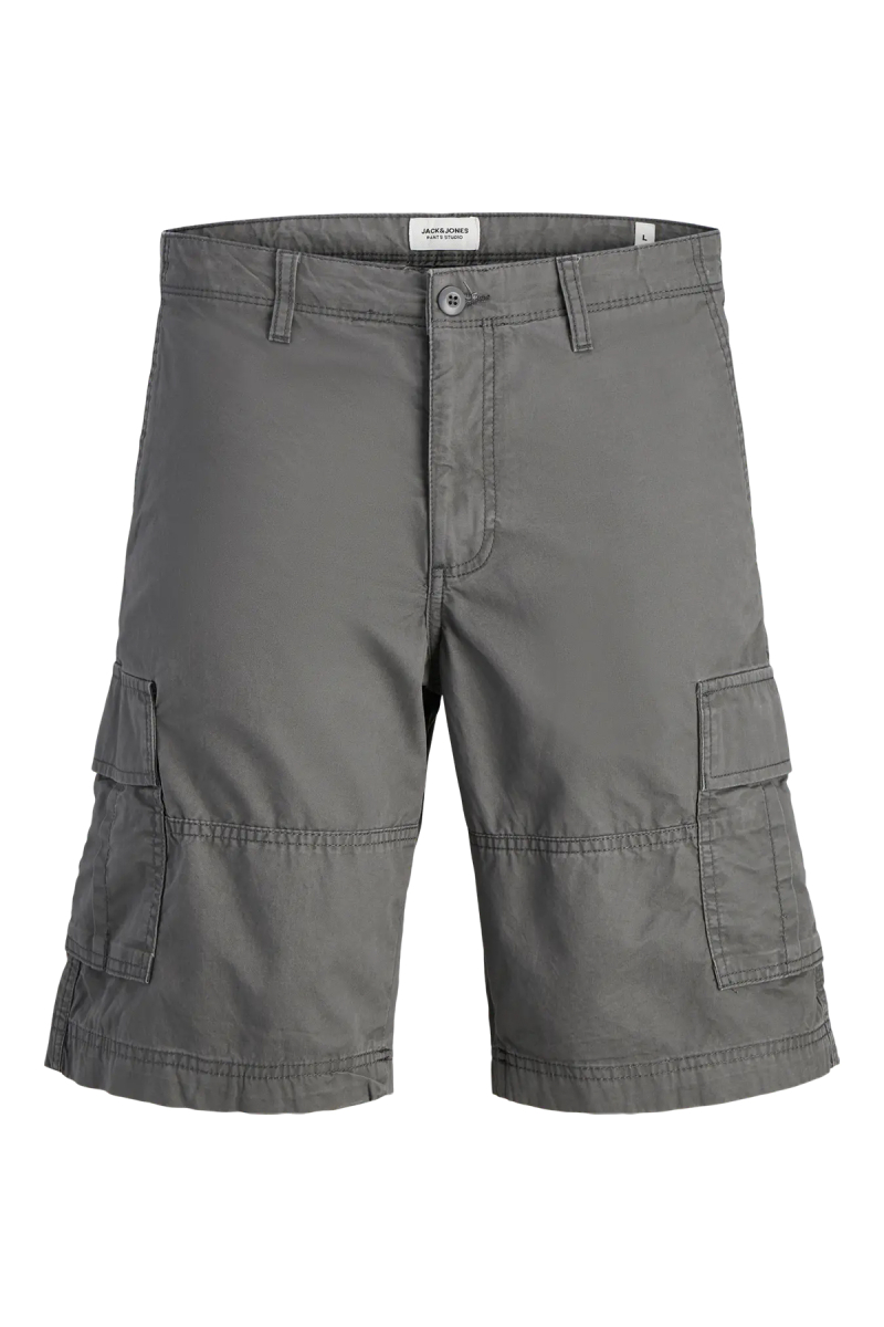 Jack & Jones Erkek Jpstcole Rahat Kalıp %100 Pamuk Kargo Şort 12274389 Füme Füme