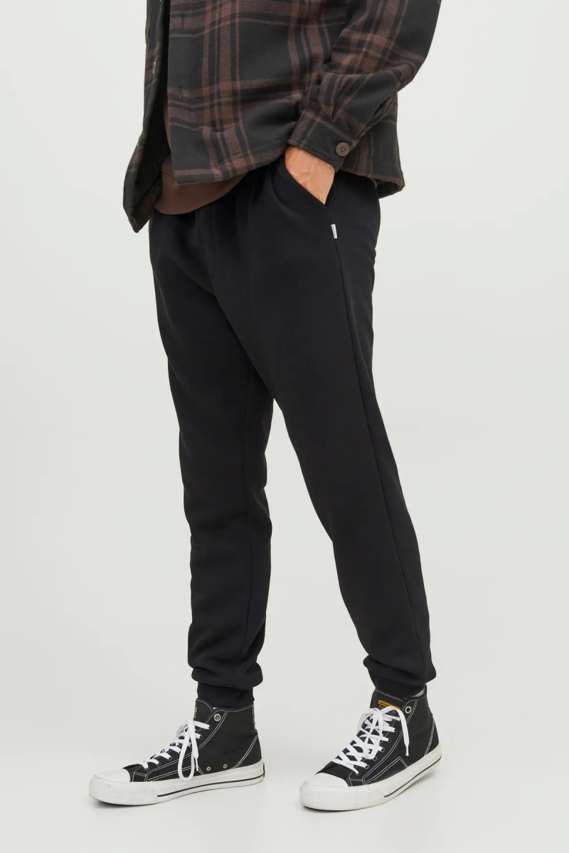 Jack & Jones Erkek Jpstgordon Elastik Bel Pamuklu Eşofman Altı 12249274 Siyah Siyah