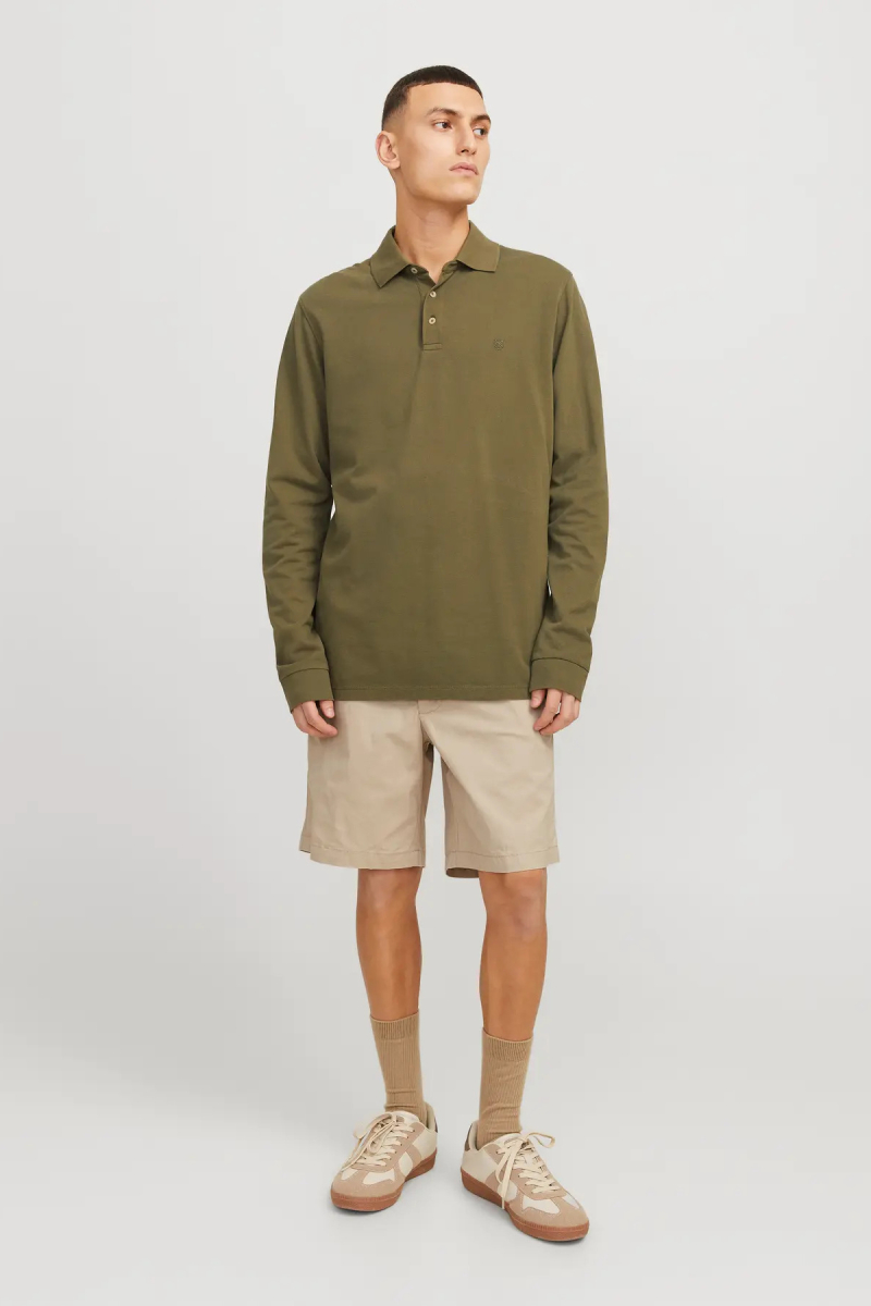 Jack & Jones Erkek Jpstjaıden Rahat Kesim Beli İp Detaylı Pamuklu Şort 12274983 Bej Bej