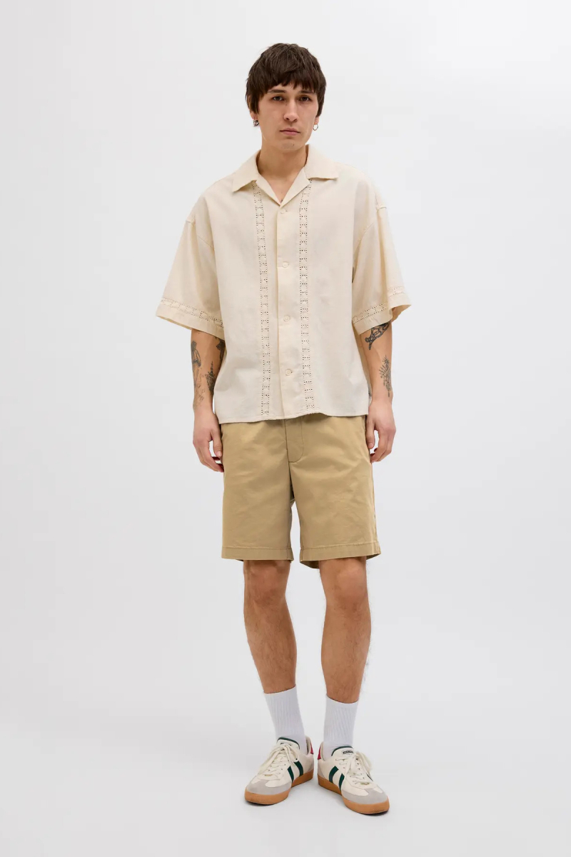 Jack & Jones Erkek Jpstjaıden Rahat Kesim Beli İp Detaylı Pamuklu Şort 12274983 Camel Camel