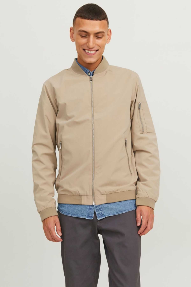 Jack & Jones Erkek Kolej Yaka Mont 63412165203 Bej Bej