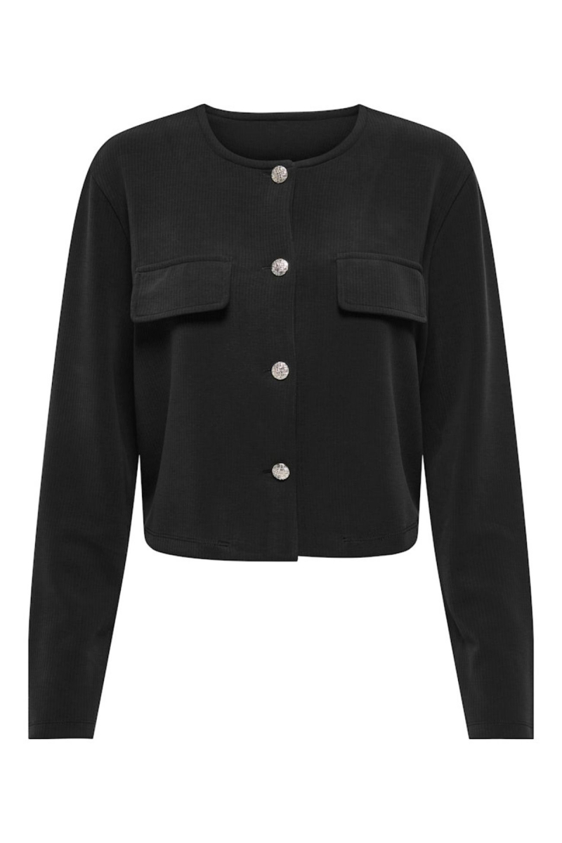 JDY Kadın Jdygarzelle Düğmeli Uzun Kollu Hırka 15352557 Siyah Siyah