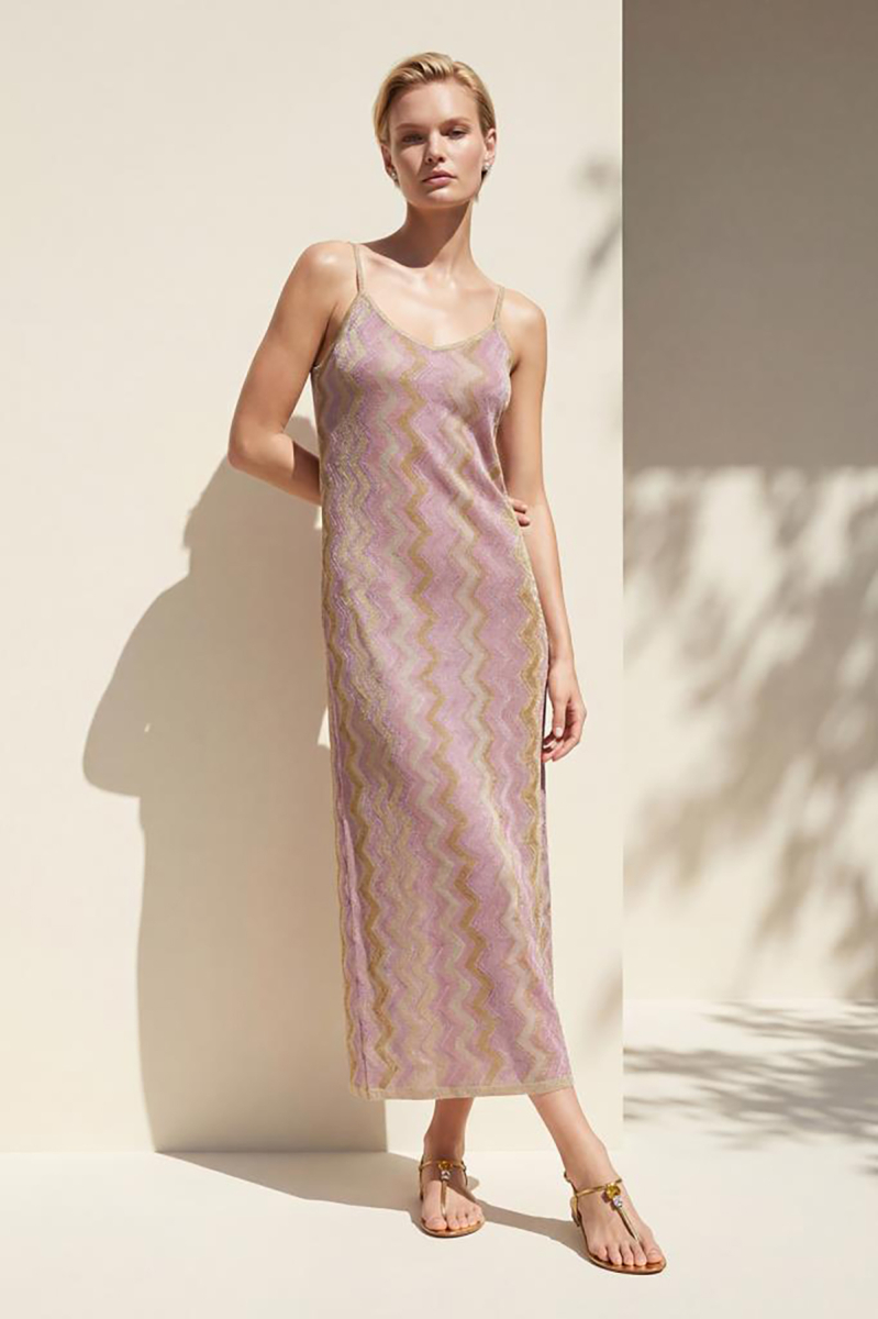 Join Us Kadın Degaje Yaka Midi Elbise S066 Pembe Pembe