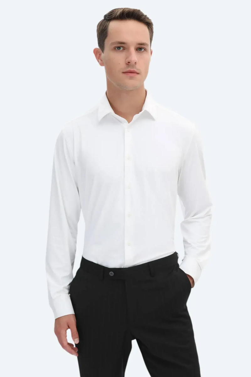 Kip Erkek Regular Fit Casual Gömlek GM-5338 Beyaz Beyaz