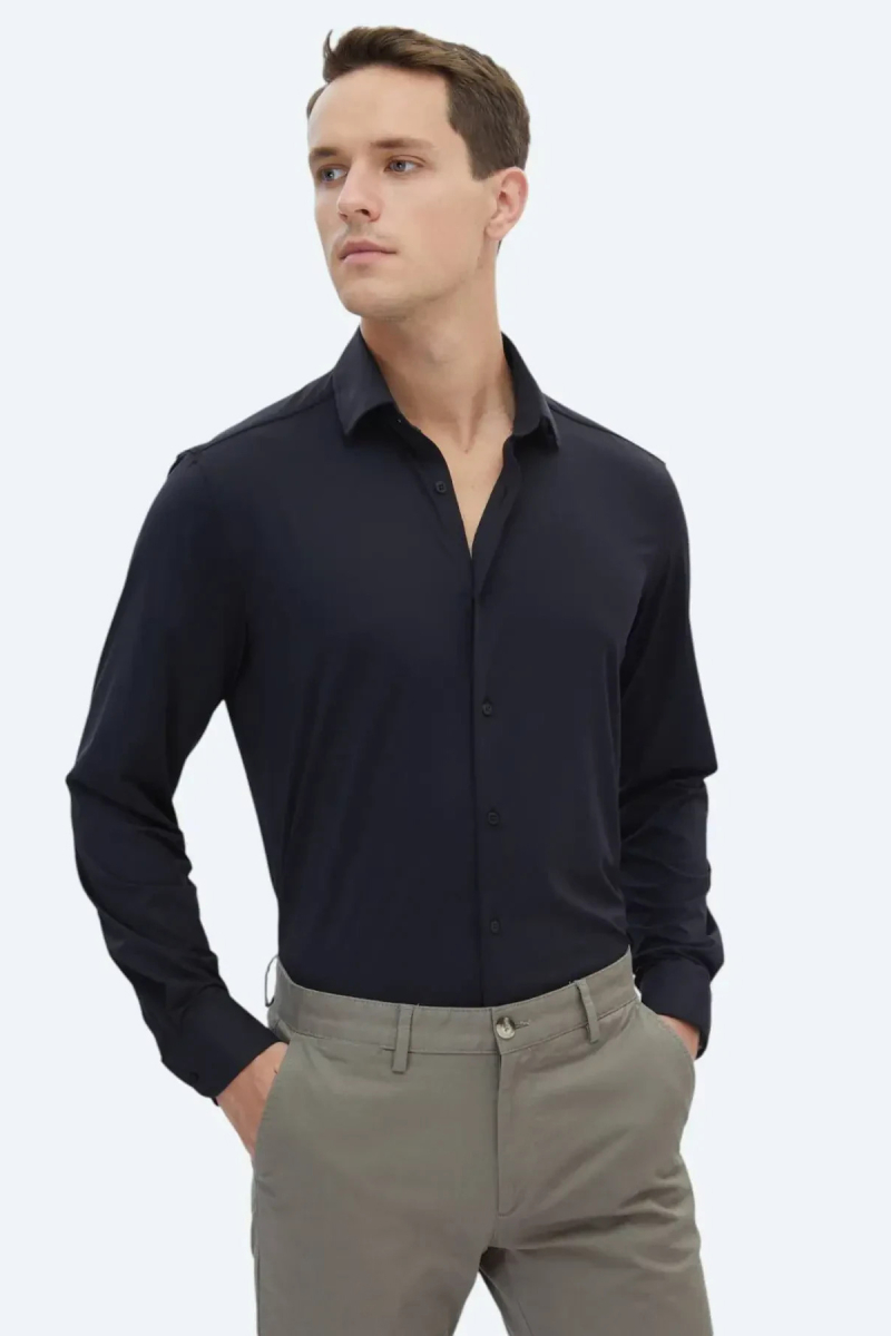 Kip Erkek Regular Fit Casual Gömlek GM-5338 Siyah Siyah
