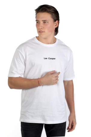 Lee Cooper Erkek Aylex O Yaka T-Shirt 242006 Beyaz Beyaz