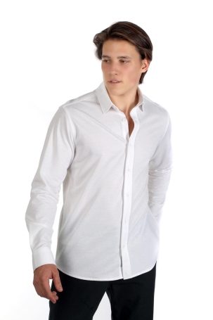 Lee Cooper Erkek Joles Örme Gömlek 241013 Beyaz Beyaz