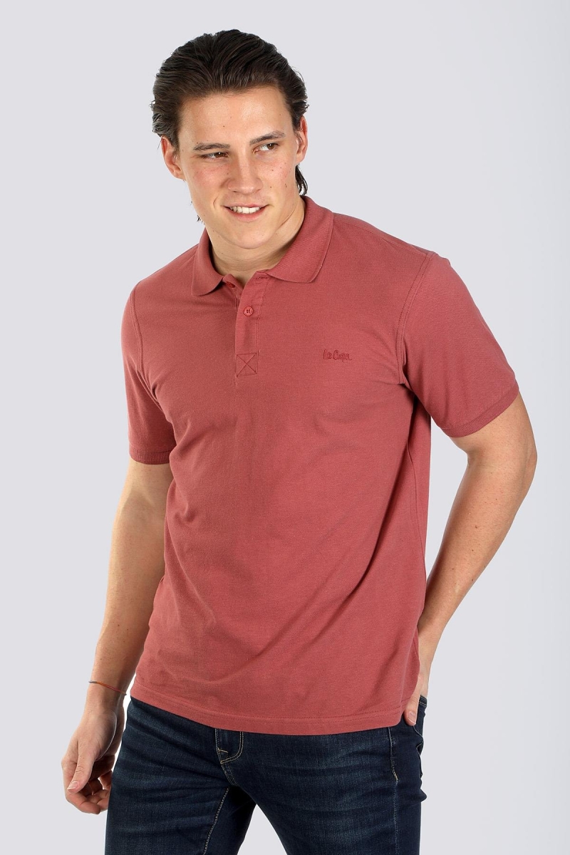 Lee Cooper Erkek Twıns 1 Pike Polo Yaka T-Shırt 242025 Gül Kurusu GÜL KURUSU