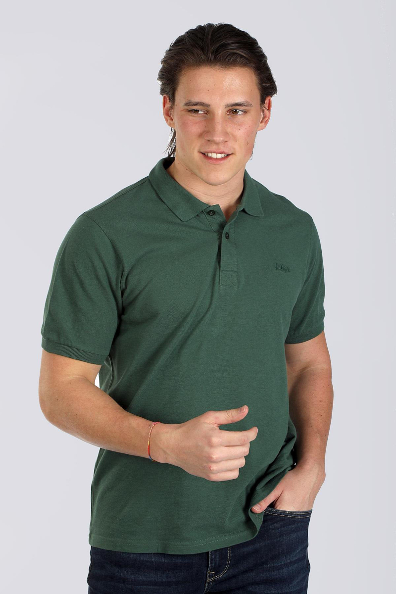 Lee Cooper Erkek Twıns 1 Pike Polo Yaka T-Shırt 242025 Koyu Yeşil Koyu Yeşil